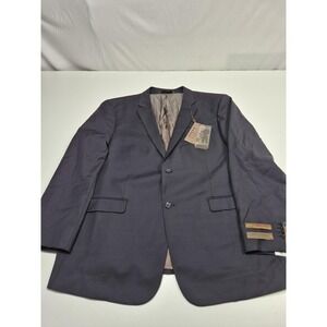 Prontomoda Suit Jacket Mens 48R Navy Super 140s Wool Oxford 2 Button